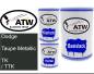 Preview: Dodge, Taupe Metallic, TK / TTK: 500ml Lackdose + 500ml Klarlack + 250ml Härter - Set, von ATW Autoteile West.